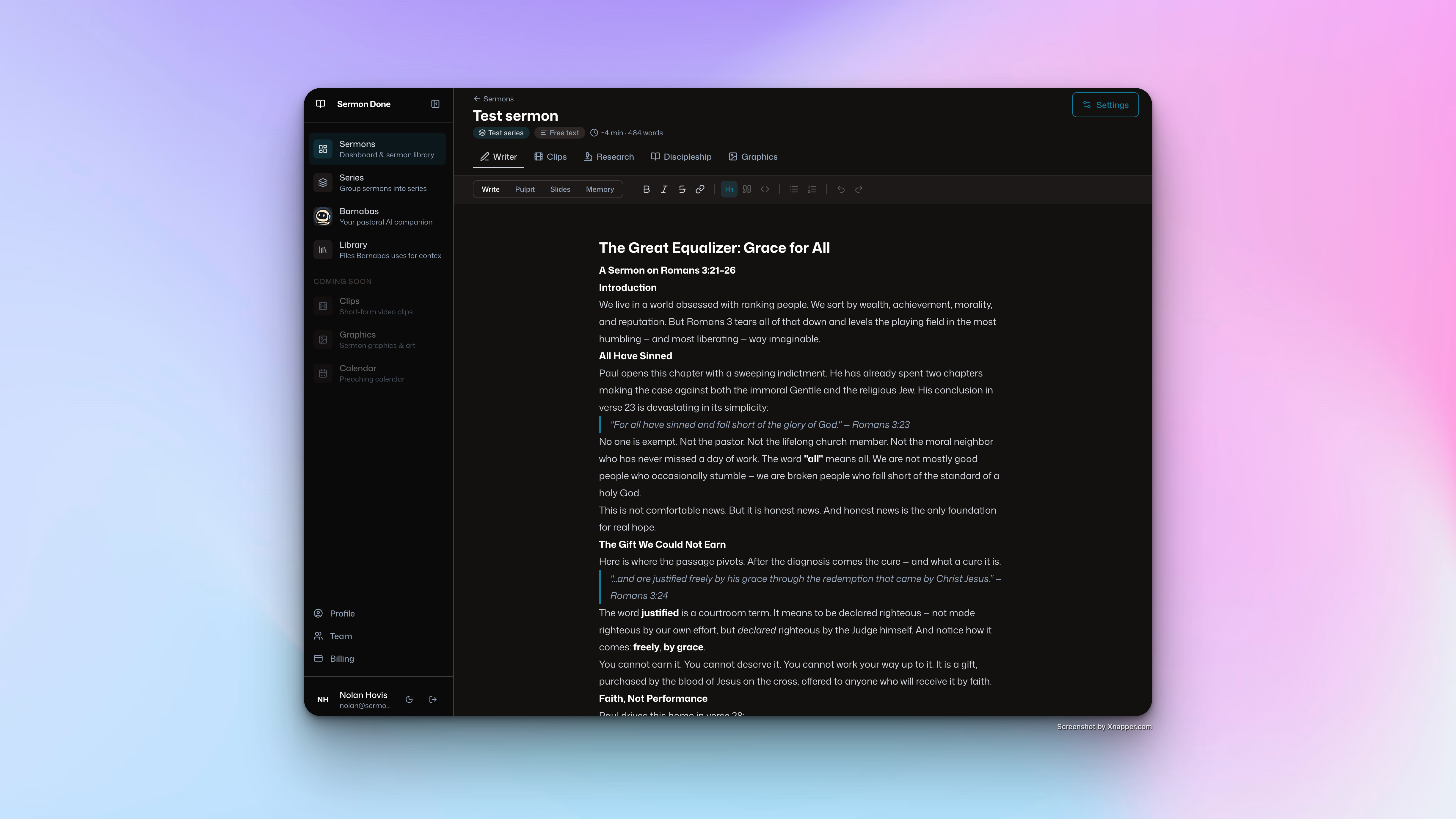 SermonDone app screenshot